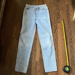 Vintage Levi’s button fly jeans, light wash